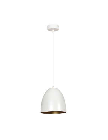 Lampa wisząca LENOX 1 WHITE/GOLD EMIBIG
