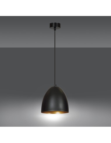 Lampa wisząca LENOX 1 BLACK/GOLD EMIBIG