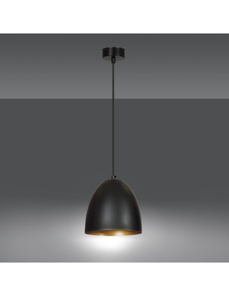Lampa wisząca LENOX 1 BLACK/GOLD EMIBIG