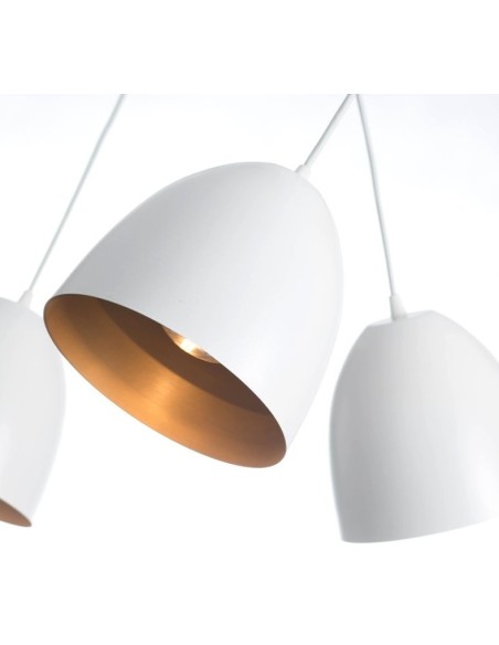Lampa wisząca LENOX 1 WHITE/GOLD EMIBIG