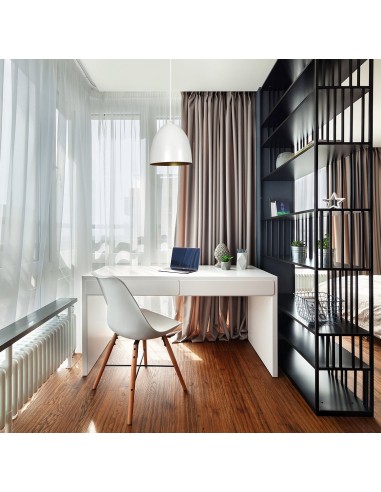 Lampa wisząca LENOX 1 WHITE/GOLD EMIBIG