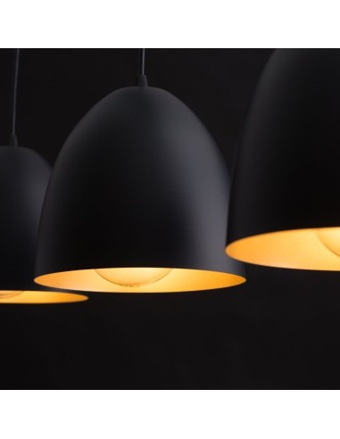 Lampa wisząca LENOX 1 BLACK/GOLD EMIBIG