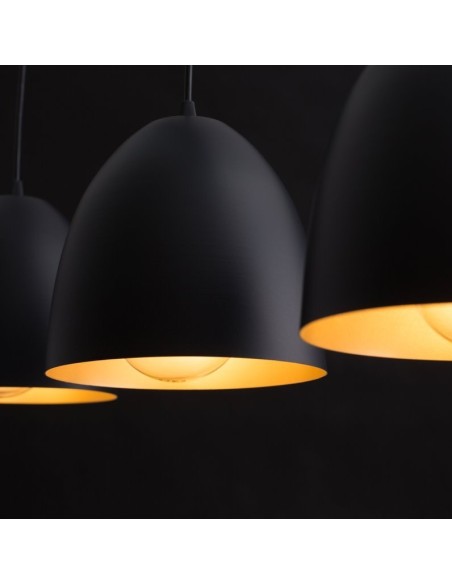 Lampa wisząca LENOX 1 BLACK/GOLD EMIBIG