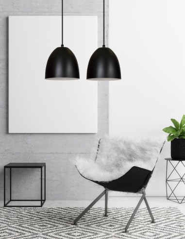 Lampa wisząca LENOX 2 BLACK/WHITE EMIBIG