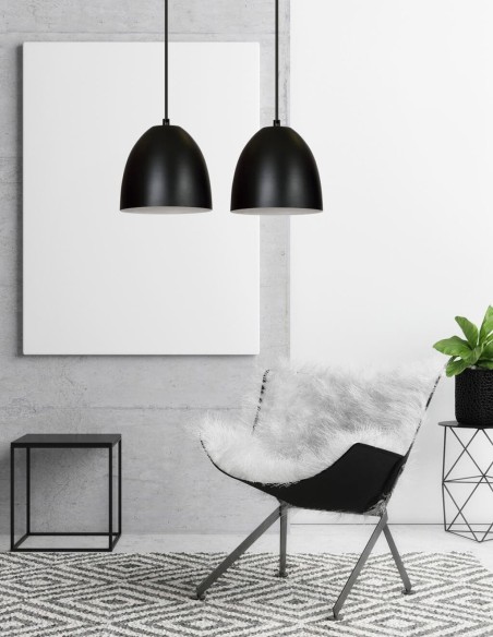 Lampa wisząca LENOX 2 BLACK/WHITE EMIBIG