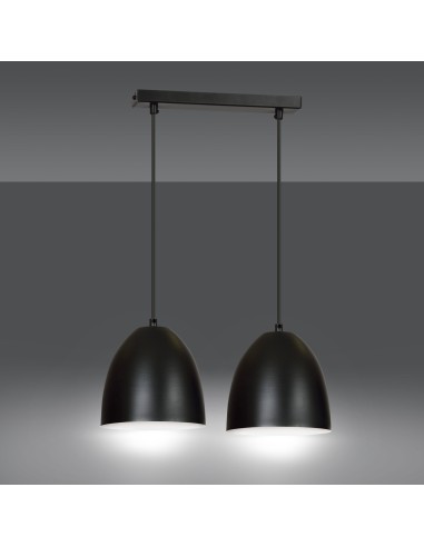 Lampa wisząca LENOX 2 BLACK/WHITE EMIBIG