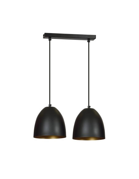 Lampa wisząca LENOX 2 BLACK/GOLD EMIBIG