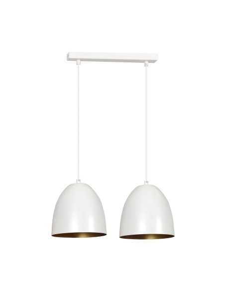 Lampa wisząca LENOX 2 WHITE/GOLD EMIBIG