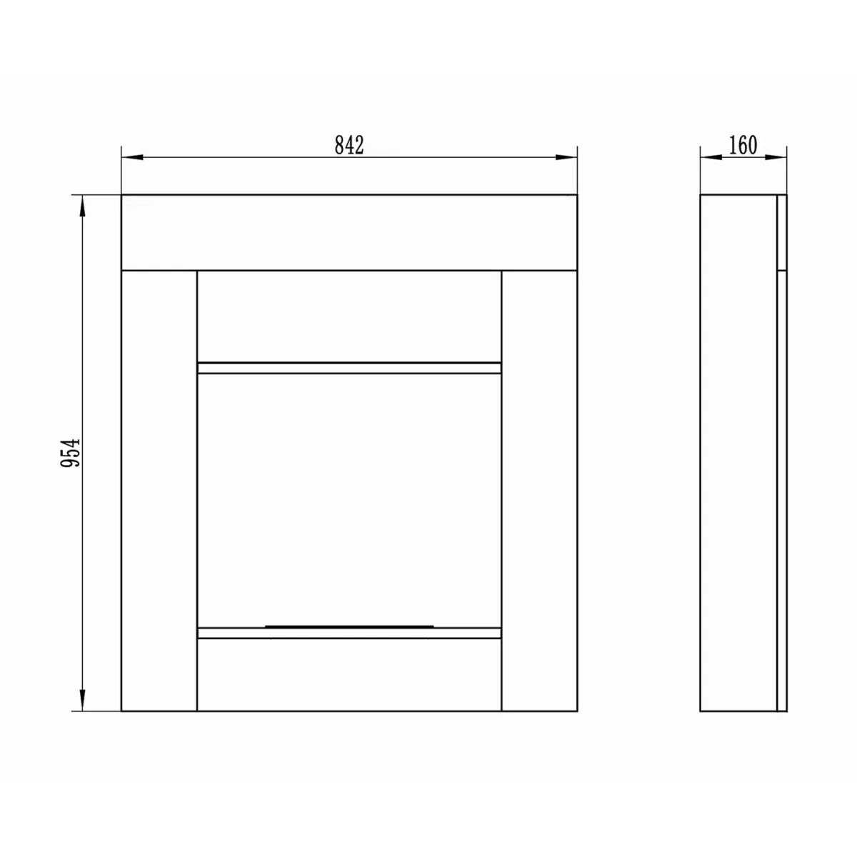 Biokominek portalowy CONCRETE LOFT