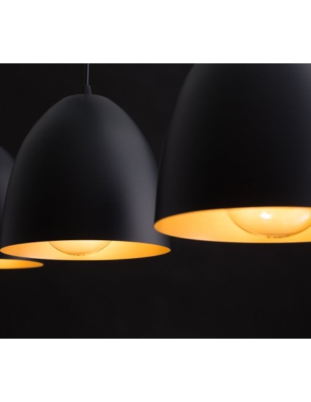 Lampa wisząca LENOX 3 BLACK/GOLD EMIBIG