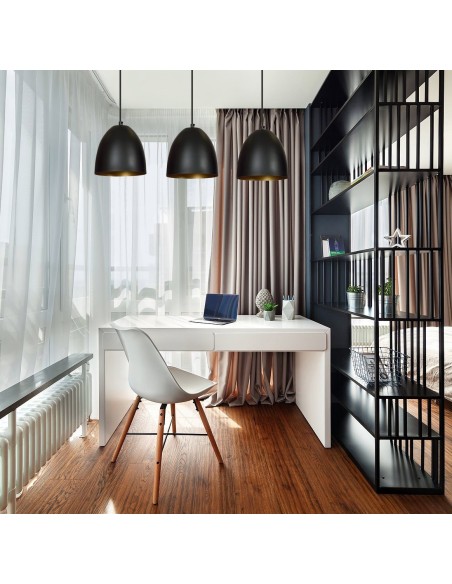 Lampa wisząca LENOX 3 BLACK/GOLD EMIBIG