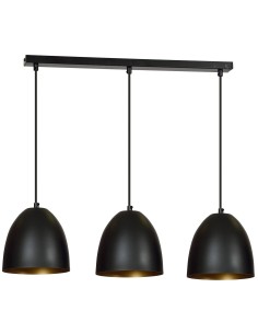 Lampa wisząca LENOX 3 BLACK/GOLD EMIBIG