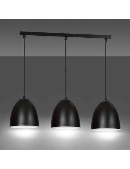 Lampa wisząca LENOX 3 BLACK/WHITE EMIBIG
