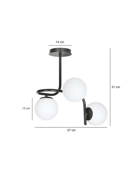 Lampa sufitowa KALF 3 EMIBIG