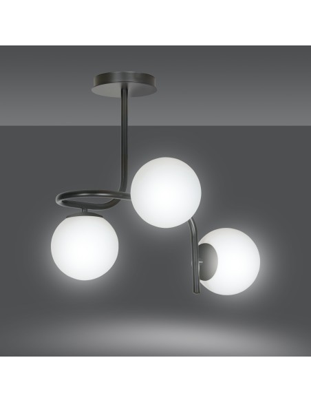 Lampa sufitowa KALF 3 BLACK EMIBIG