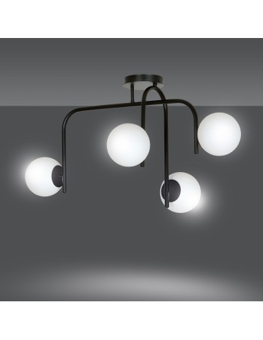 Lampa sufitowa KALF 4B BLACK EMIBIG