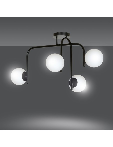 Lampa sufitowa KALF 4B BLACK EMIBIG