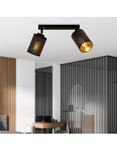 Lampa sufitowa BRONX 2 BLACK EMIBIG 2