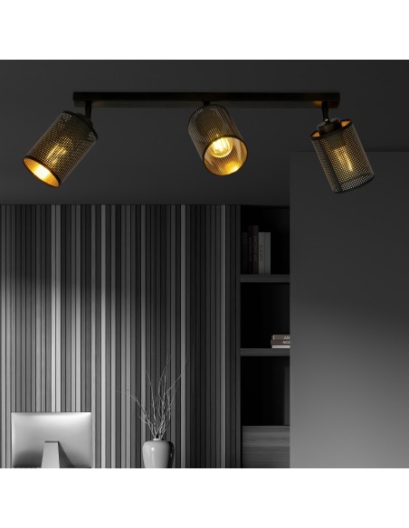 Lampa sufitowa BRONX 3 BLACK EMIBIG