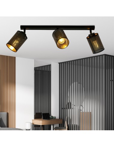 Lampa sufitowa BRONX 3 BLACK EMIBIG