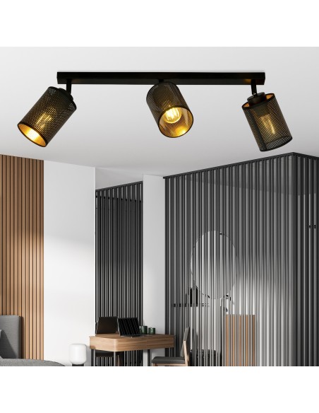 Lampa sufitowa BRONX 3 BLACK EMIBIG