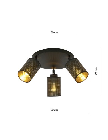 Lampa sufitowa BRONX 3 PREMIUM BLACK EMIBIG