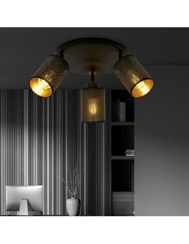 Lampa sufitowa BRONX 3 PREMIUM BLACK EMIBIG