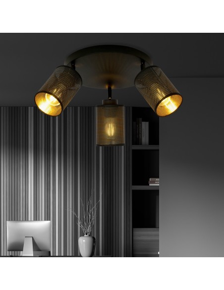 Lampa sufitowa BRONX 3 PREMIUM BLACK EMIBIG
