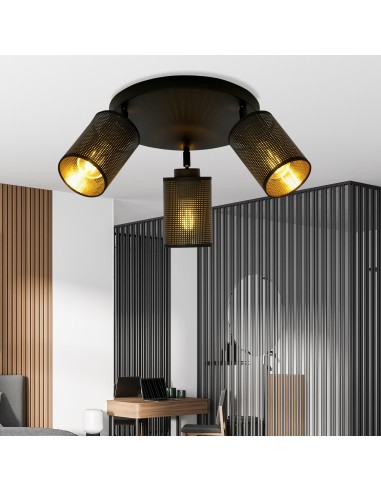 Lampa sufitowa BRONX 3 PREMIUM BLACK EMIBIG