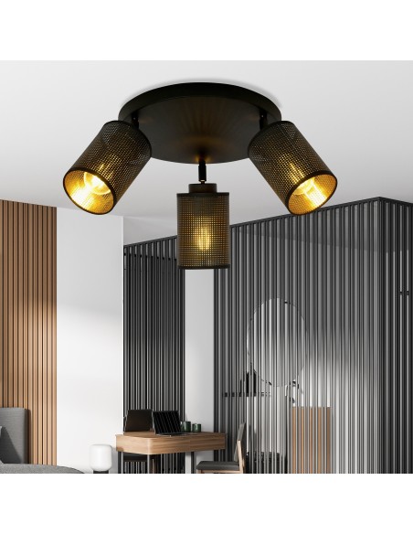 Lampa sufitowa BRONX 3 PREMIUM BLACK EMIBIG