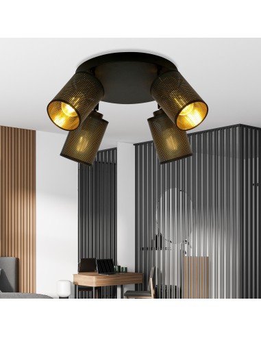 Lampa sufitowa BRONX 4 PREMIUM BLACK EMIBIG