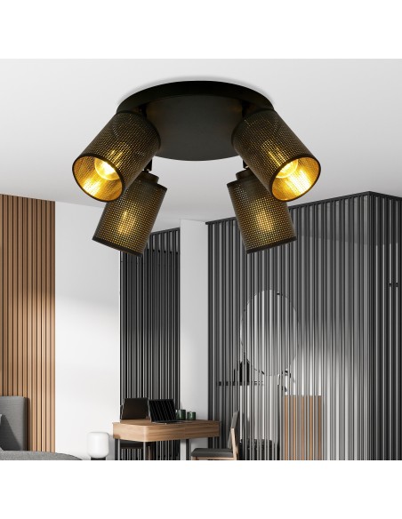 Lampa sufitowa BRONX 4 PREMIUM BLACK EMIBIG
