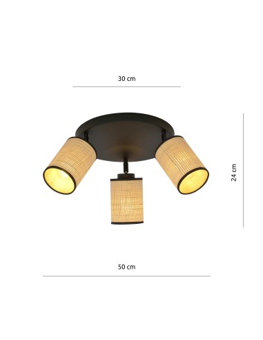 Lampa sufitowa YOGA 3 PREMIUM BLACK EMIBIG