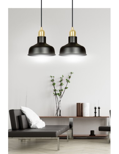 Lampa wisząca IBOR 2 BLACK EMIBIG