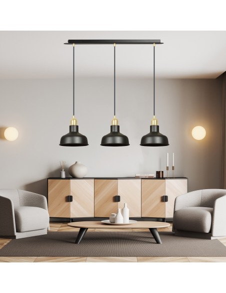 Lampa wisząca IBOR 3 BLACK EMIBIG