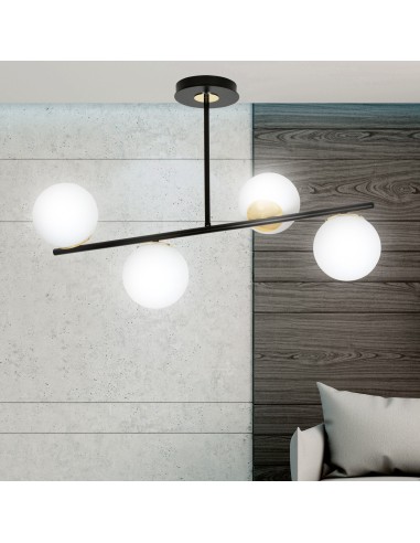 Lampa sufitowa FLOKI 4 BLACK EMIBIG