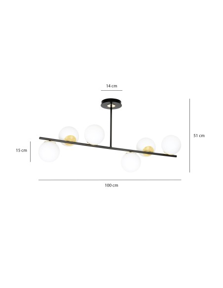 Lampa sufitowa FLOKI 6 EMIBIG