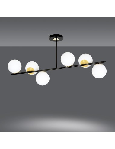 Lampa sufitowa FLOKI 6 BLACK EMIBIG