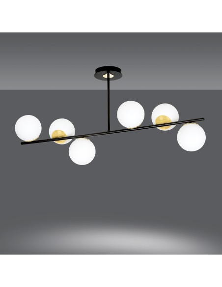 Lampa sufitowa FLOKI 6 BLACK EMIBIG