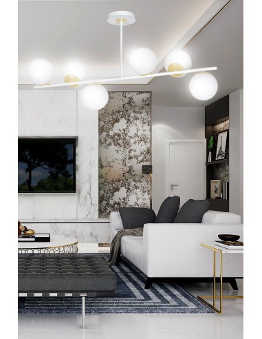 Lampa sufitowa FLOKI 6 WHITE EMIBIG