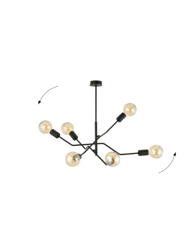 Lampa sufitowa FRIX 6 BLACK EMIBIG