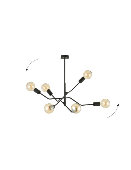 Lampa sufitowa FRIX 6 BLACK EMIBIG