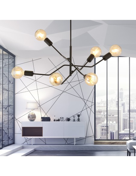 Lampa sufitowa FRIX 6 BLACK EMIBIG