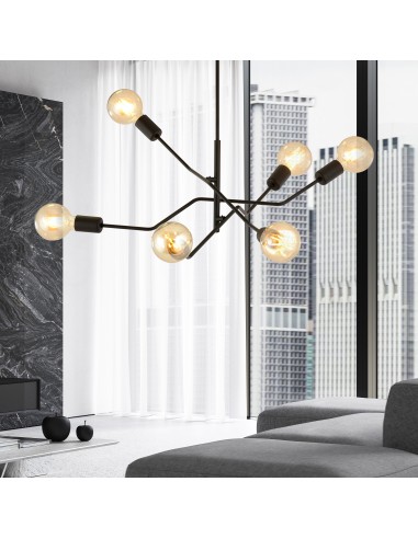 Lampa sufitowa FRIX 6 BLACK EMIBIG