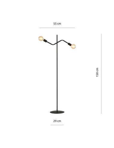 Lampa podłogowa FRIX LP2 BLACK EMIBIG
