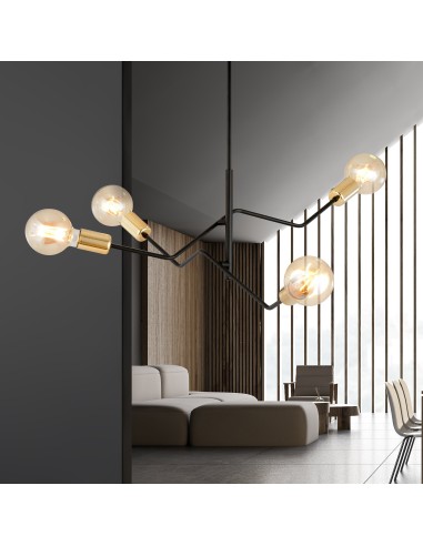 Lampa sufitowa BOLT 4 BLACK/ GOLD EMIBIG