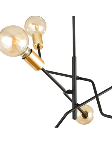 Lampa sufitowa BOLT 6 BLACK/ GOLD EMIBIG