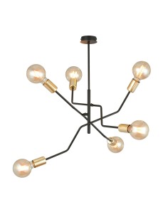 Lampa sufitowa BOLT 6 BLACK/ GOLD EMIBIG