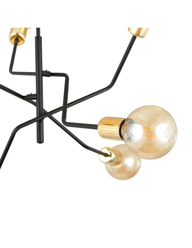Lampa sufitowa BOLT 6 BLACK/ GOLD EMIBIG