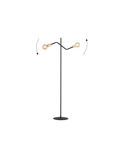 Lampa podłogowa BOLT LP2 BLACK/GOLD EMIBIG